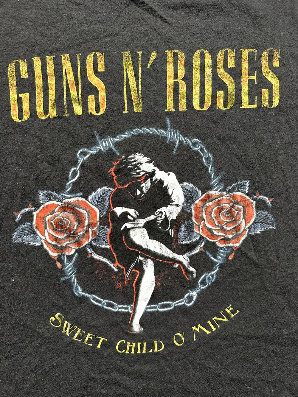 Guns N’ Roses Men's XXL Black Graphic T-Shirt Short Sleeve Band Tee Classic Rock